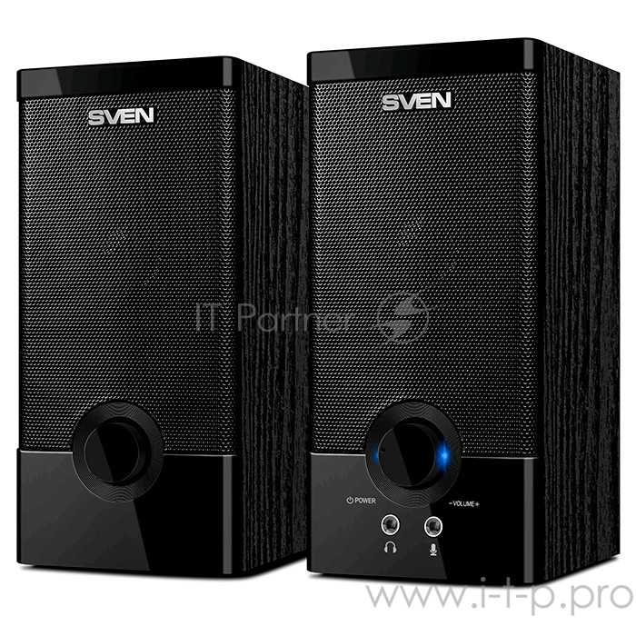 Колонки SVEN SPS-603 черный USB-порт ПК, ноутбука или адаптер 5V DC