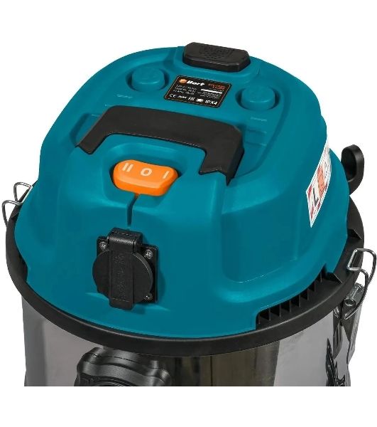 Строительный пылесос Bort BSS-1620-Storm синий, 270/1600 Вт, уборка сухая/влажная, пылесборник мешок/контейнер, 20 л