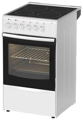 Плита электрическая Darina B 3607 W белый/черный, конфорок 4 шт, духовка 50 л, 50 см x 85 см x 56 см