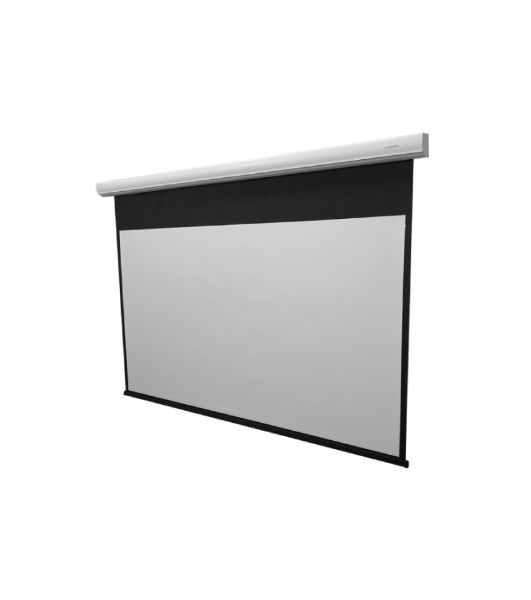 Экран с электроприводом Lumien Master Control 197х280 см (раб. область 153х272см) (122") High Contrast черная кайма сверху 40 см 16:9