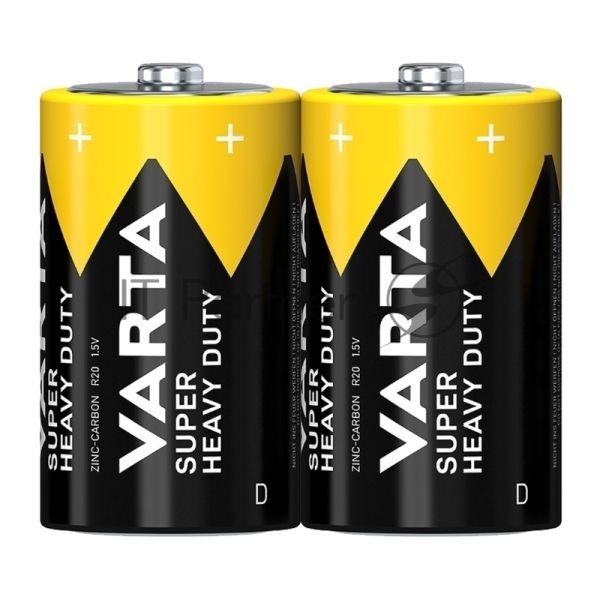 Батарейка Varta SUPERLIFE R20 D Shrink 2 Heavy Duty 1.5V (2020) (2/24/120) (24 шт.)