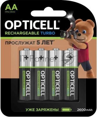 Аккумулятор Opticell Turbo 6080002 AA NiMH 2600mAh (4шт) блистер