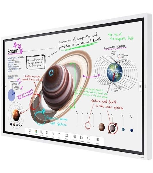 Панель Samsung WM65B Flip Chart Pro белый, 65 ", 3840x2160, 16:9, E-LED BLU, 350 кд/м2, 8 мс, cенсорный, 4000:1, 178°/178° (RUS)