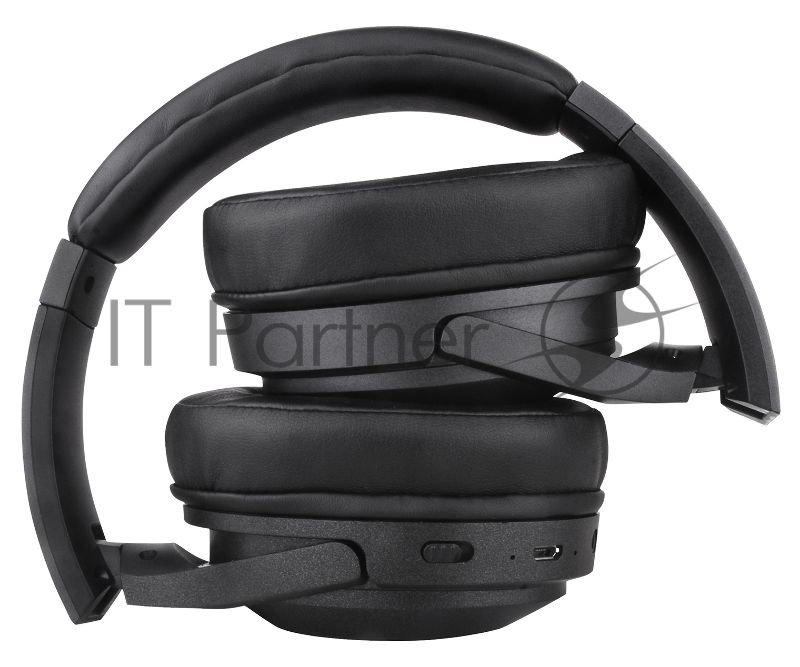 Беспроводные/проводные наушники Digma BT-20 ANC черный, накладные, Bluetooth + проводной, активное шумоподавление, складная конструкция, до 15 ч
