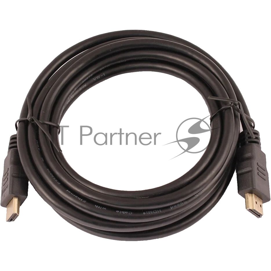 Кабель видео LAZSO WH-111-B HDMI (m)/HDMI (m) 3м. позолоченные контакты черный