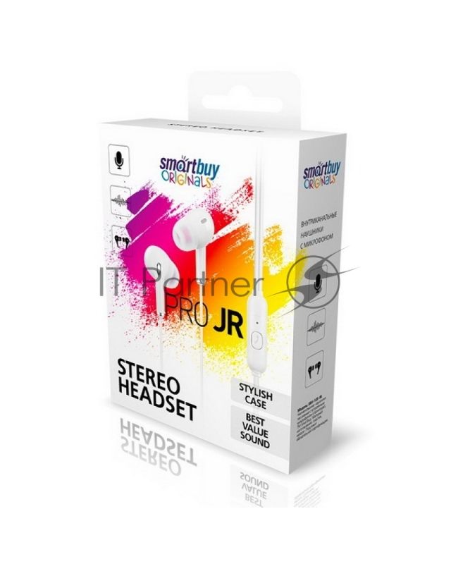 Внутриканальная гарнитура Smartbuy Pro JR, белая (SBH-105-W)