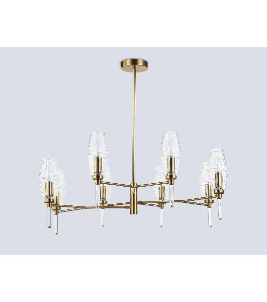 Люстра Ambrella light LH55202/8 BS/CL латунь/прозрачный E14*8 max 40W D800*520