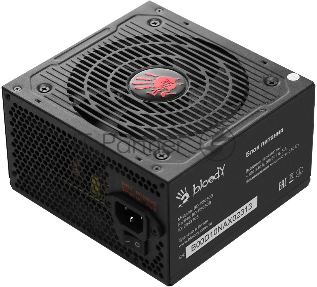 Блок питания Bloody BD-PS650B, 650Вт, 80 PLUS Bronze, 120мм, черный