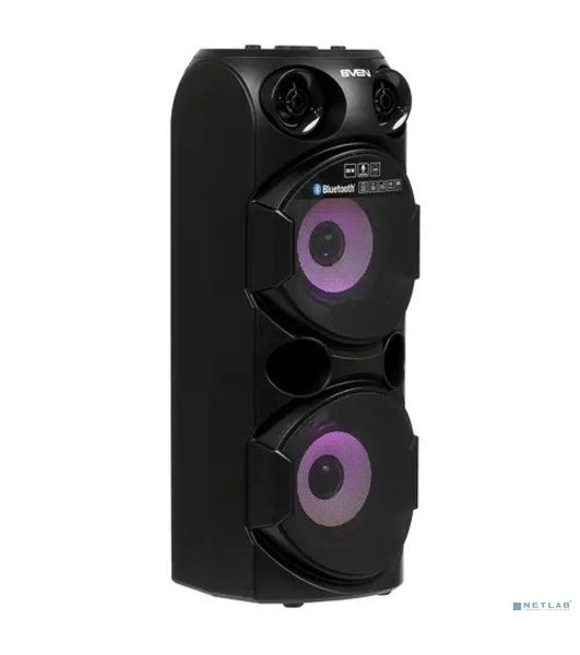 Колонка АС SVEN PS-750, черный (80 Вт, TWS, Bluetooth, FM, USB, microSD, LED-дисплей, 2х4400мА*ч)