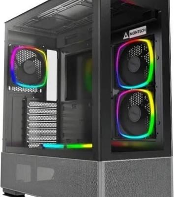 Компьютерный корпус Montech SKY TWO черный без БП ATX 3x140мм 2xUSB3.0 1xUSB3.1 audio bott PSU
