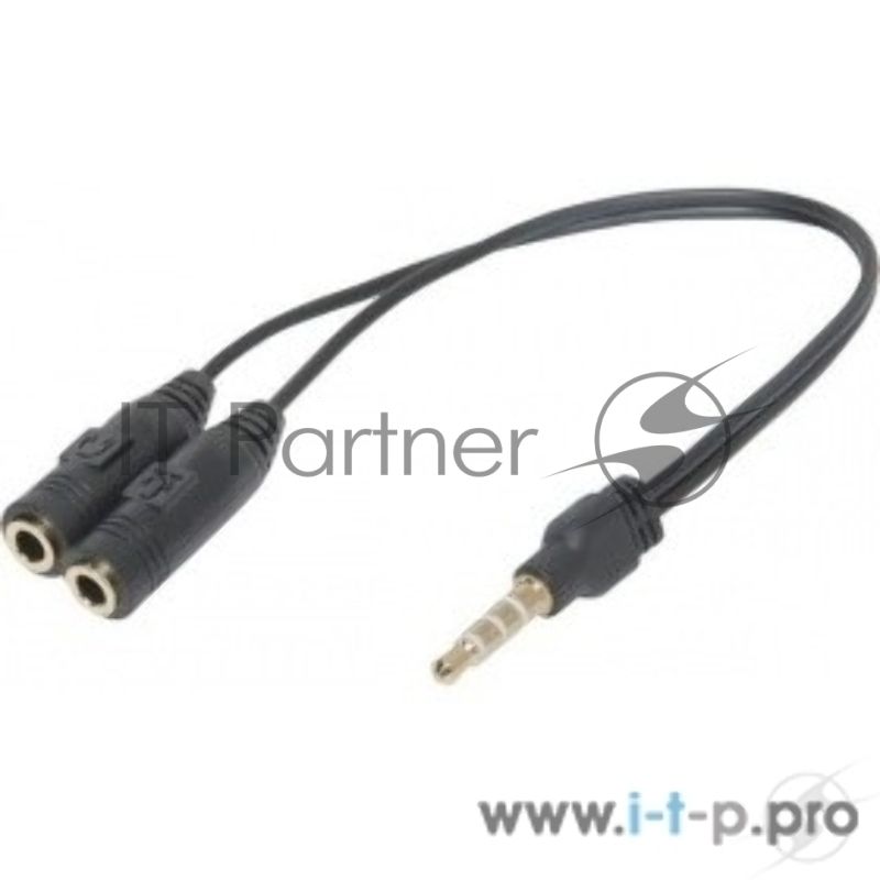 Переходник Defender Headset Jack 2x3.5jack - 3.5 4pin jack 0,15м