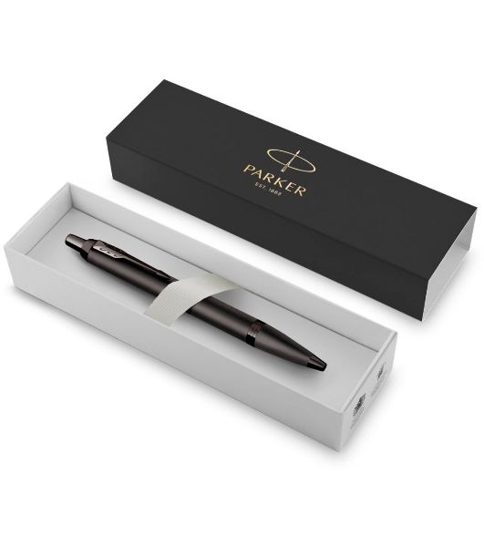 Ручка шариковая Parker IM Monochrome K328 (CW2172961) Gun Metal, M, синие чернила, подарочная коробка