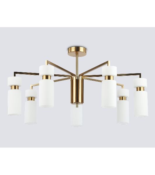 Люстра Ambrella light LH56126/7 BS/FR латунь/белый матовый E14*7 max 40W D705*350