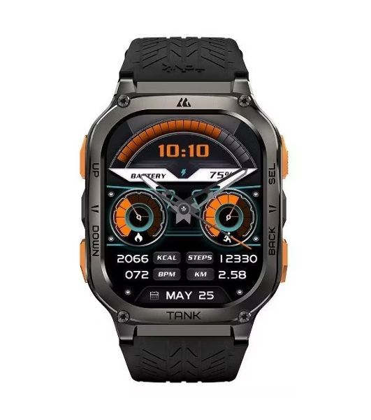 Умные часы KOSPET Tank M3 Ultra, 1.96" AMOLED, Bluetooth 5.0, GPS, IP69K, черный