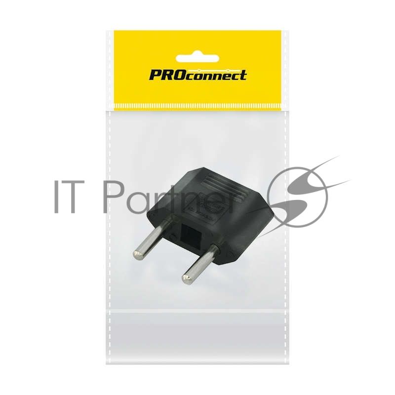 Переходник сетевой PROconnect плоский "Тефаль" черный (инд. упак.)