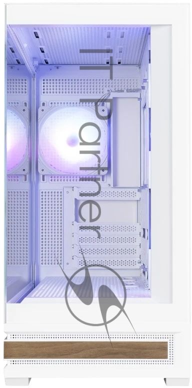 Компьютерный корпус ZALMAN P40 NAMU, ATX, белый, WINDOW, WOODEN ELEMENTS, 2xCombo(2.5” or 3.5”), 1xUSB TYPE-C, 2xUSB 3.0, SIDE 3x120мм ARGB, REAR 1x120мм ARGB