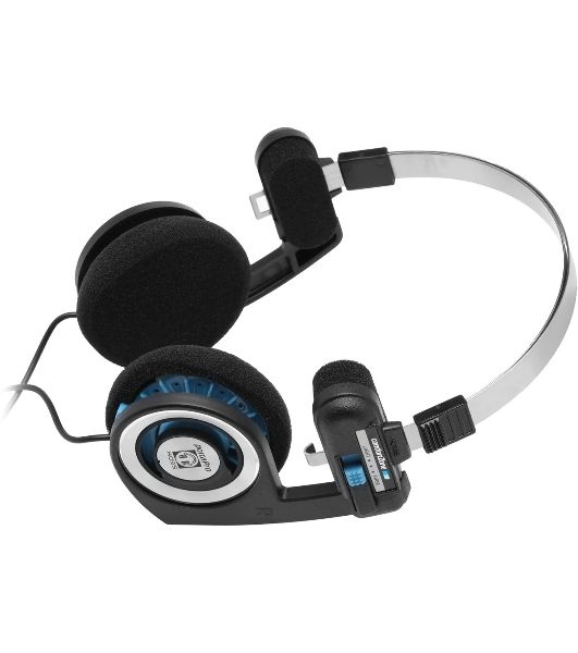 Проводные наушники KOSS Porta Pro Classic черный/голубой, накладные, проводной, складная конструкция