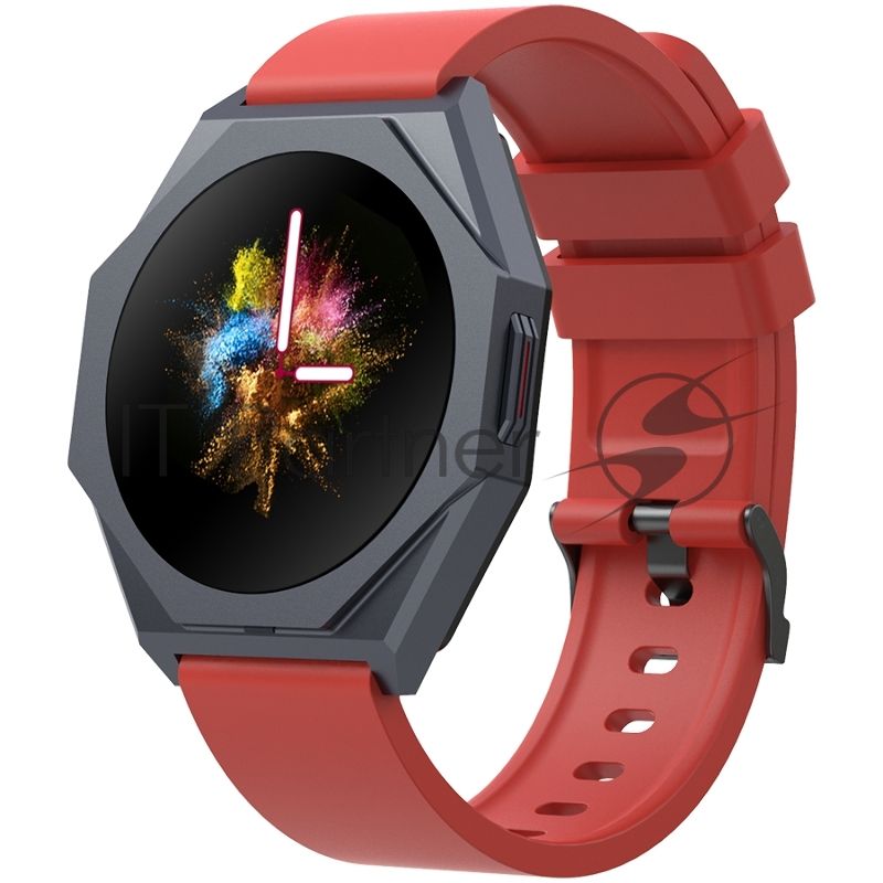 Умные часы Canyon Otto SW-86, 1.3" IPS, Bluetooth, IP68, теплый красный / черный