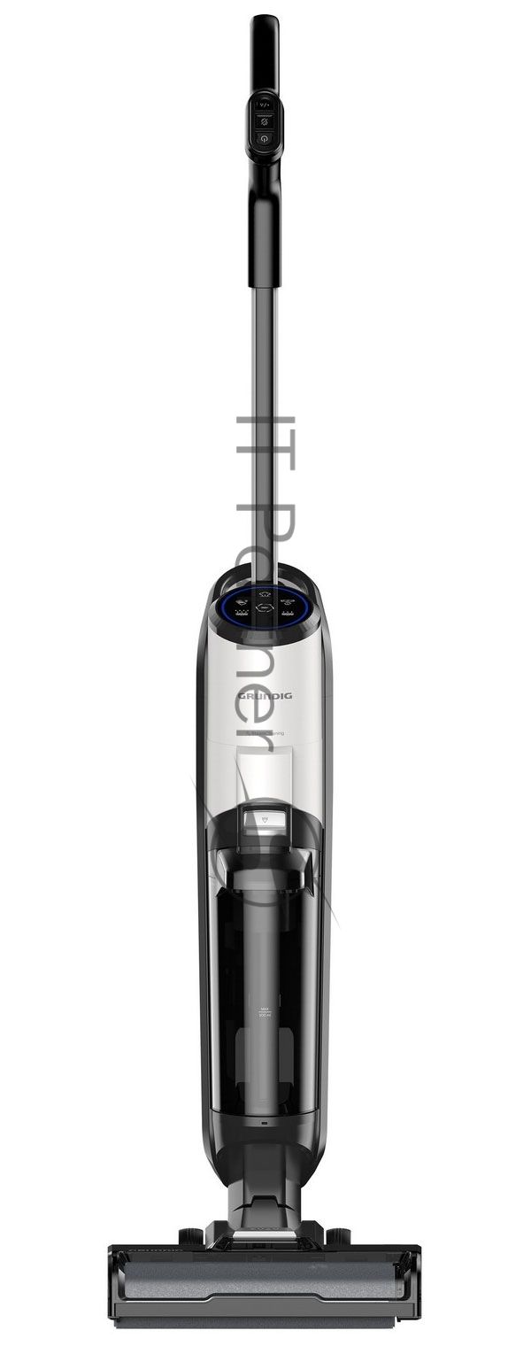 Пылесос вертикальный моющий Grundig VCW 6270 белый/черный, питание от сети, 1800 Вт, уборка суxая/влажная, пылесборник 0.48 л