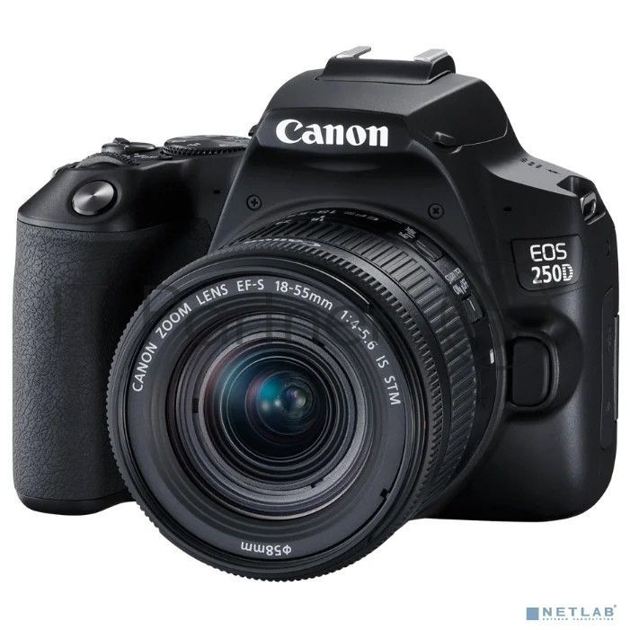 Зеркальный Фотоаппарат Canon EOS 250D черный 24.2Mpix EF-S 18-55mm f/1:4-5.6 IS STM 3" 4K Full HD SDXC Li-ion
