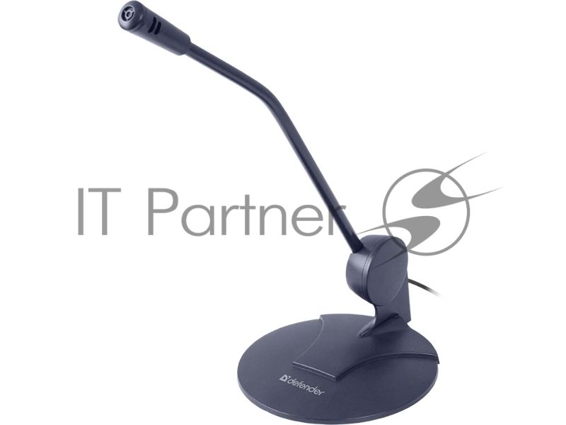 Микрофон Defender MIC-117 черный, кабель 1.8 м