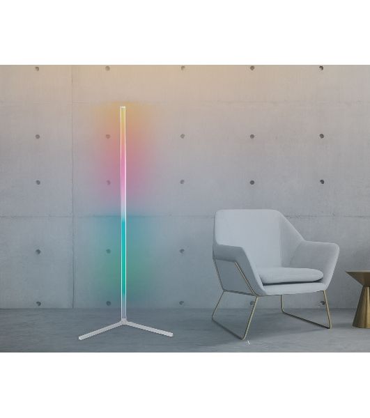 Светильник Ambrella light FL8020 WH белый LED 15W RGB D32*1250 (ПДУ РАДИО 2.4G)
