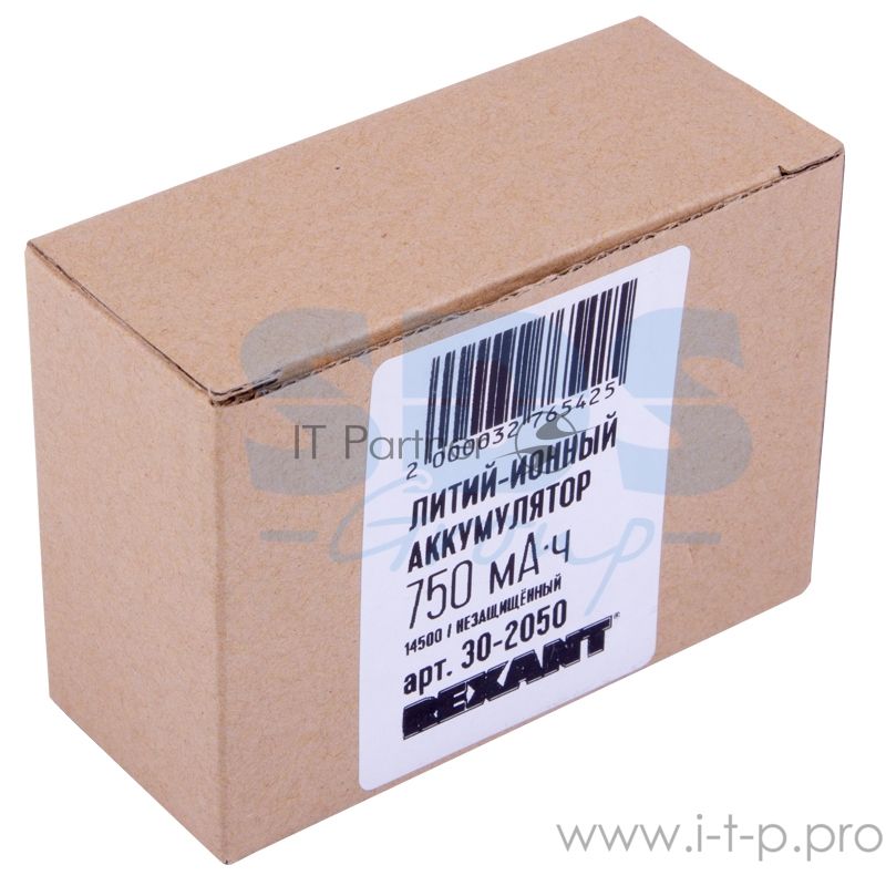 Аккумулятор Rexant Li-ion 14500 unprotected 750 mAh 3.7 В
