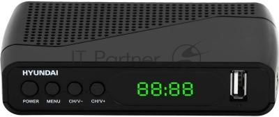 Приставка для цифрового ТВ Hyundai H-DVB500 черный, DVB-T2, DVB-T, DVB-C, HDMI, USB 2.0 х2 Приставка для цифрового ТВ Hyundai H-DVB500 черный, DVB-T2, DVB-T, DVB-C, HDMI, USB 2.0 х2