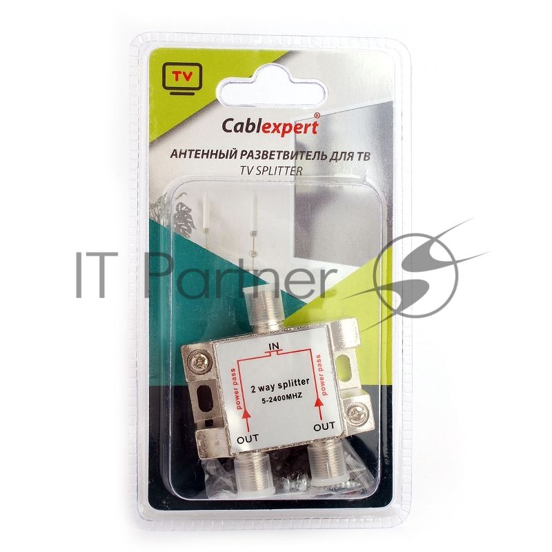 Разветвитель на 2 телевизора, Cablexpert AS-TV-PP-02, Power Pass 5-2400MHZ