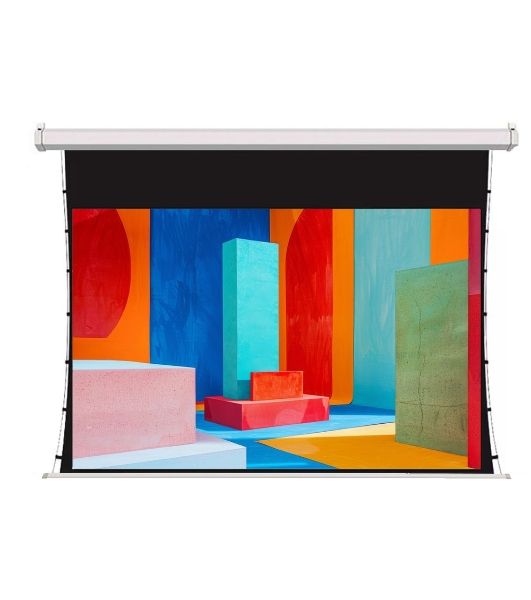 Экран для проектора S'OK SCPSMT-200x150FG-ED60 100" 4:3 настенно-потолочный, моторизованный с боковым натяжением, Fiberglass, белый, ED 60 см