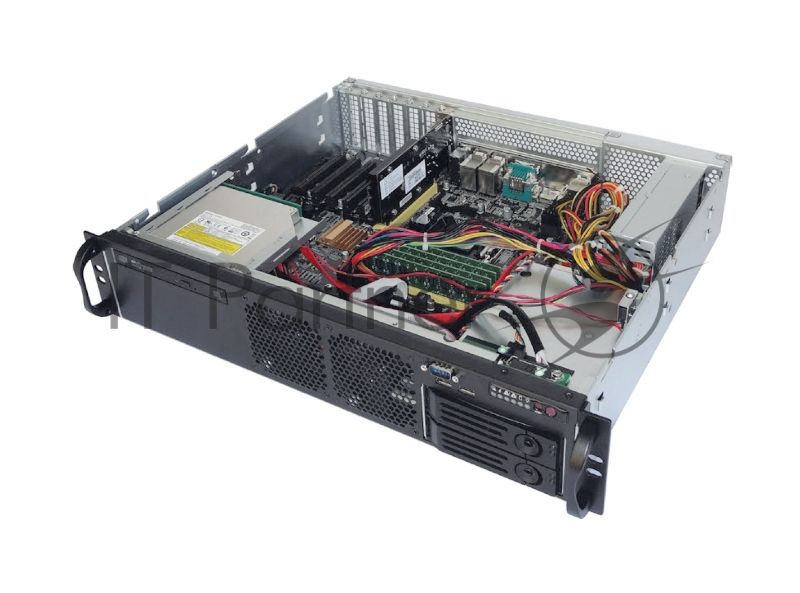Серверный корпус Ablecom 2U chassis; ATX, Micro-ATX, Mini-ITX MBs; 2 x 3.5''hs + 2 x 3.5'' internal + 1 x 2.5'' internal; flex ATX 500W; no rails