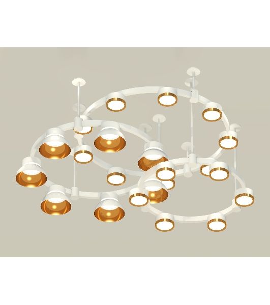 Светильник Ambrella light XR92212001/22 SWH/PYG/CL белый песок/золото желтое полированное/прозрачный GX53