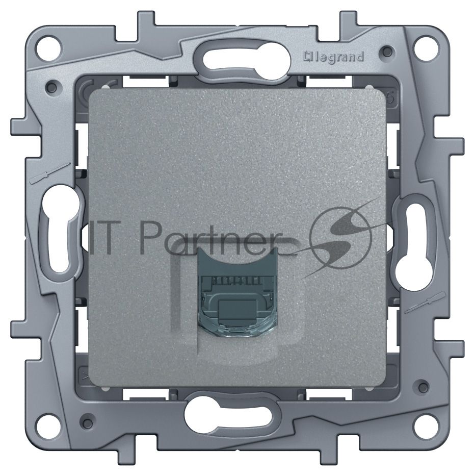 Розетка Legrand ETIKA RJ45 6 UTP алюминий 672453