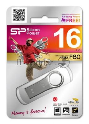 Флешка USB R/W Silicon Power R/W 16Gb Firma F80 SP016GbUF2F80V1S USB 2.0 серебристый