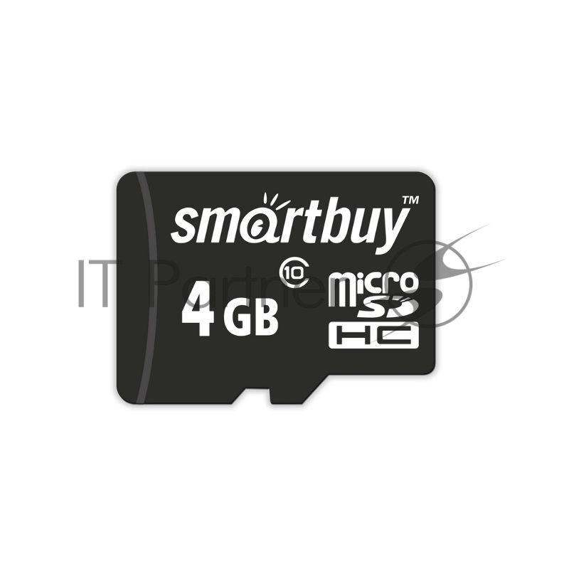 Флеш карта microSD 4Gb Smartbuy microSDHC Class 10 (SD адаптер)