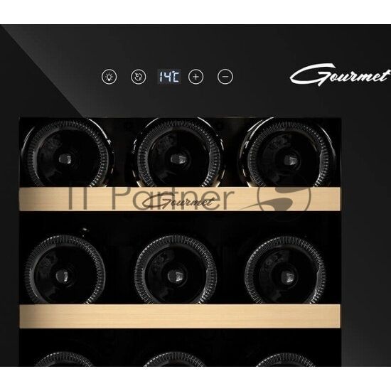 Винный шкаф Libhof GM-15 черный, 40 л, 1 отсек, 15 бут., класс A