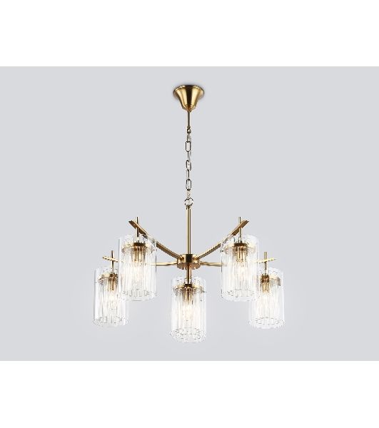 Люстра Ambrella light LH56031/5+1 BS/CL латунь/прозрачный E14*6 max 40W D680*1200