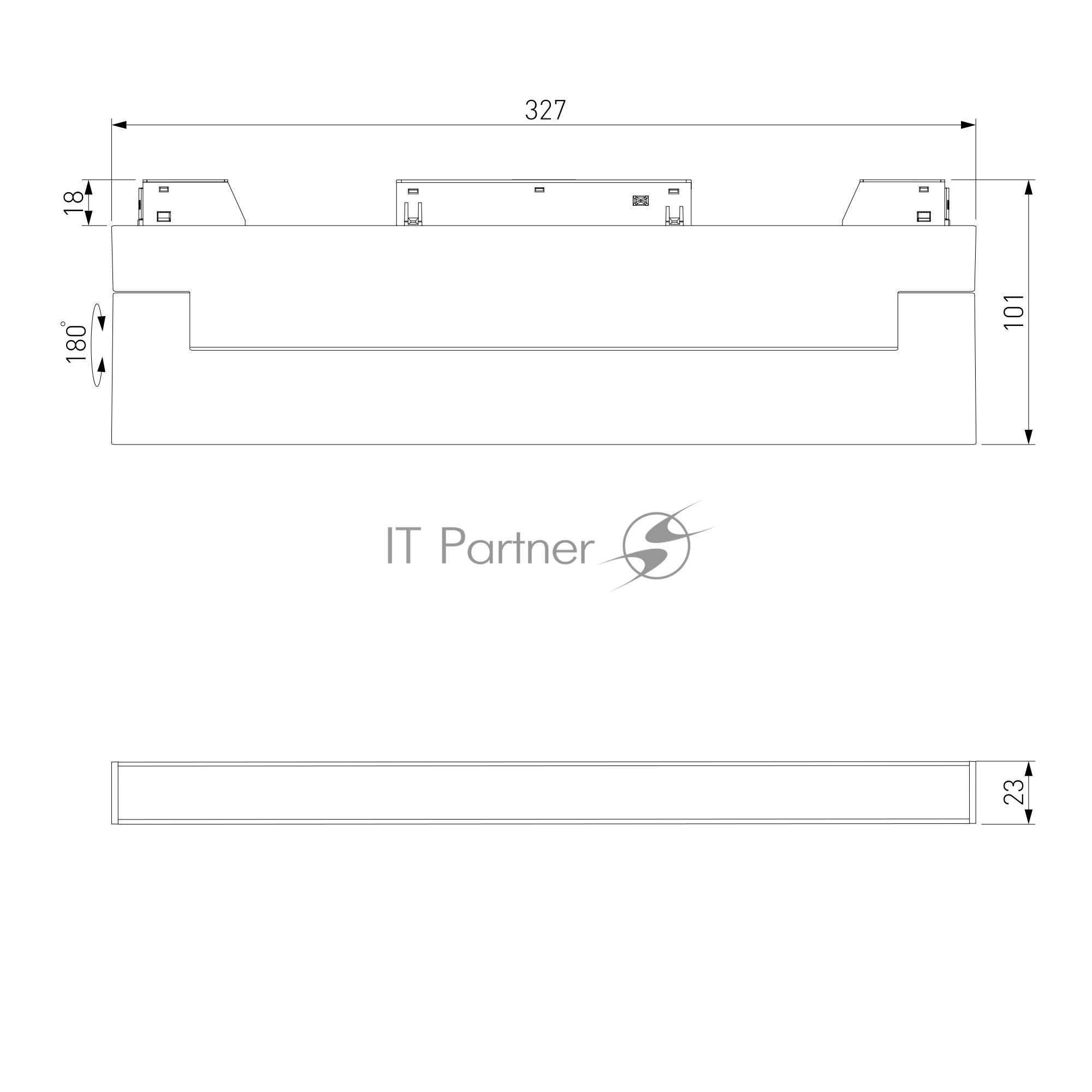 Умный трековый светильник 85083/01 Slim Magnetic 18W 2700-6500K Dim Kos (чёрный)
