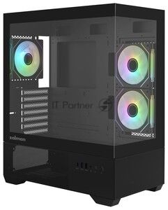 Компьютерный корпус ZALMAN CHRONIX V2, ATX, BLACK, WINDOW, 1xCombo (3.5’’ or 2.5’’), 1x3.5’’HDD, 2x2.5’’SSD, 1xUSB2.0, 1xUSB3.0, 1xUSB Type-C, SIDE 2x120мм ARGB, REAR 1x120мм ARGB