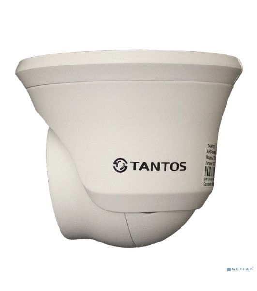 Видеокамера IP Tantos TSi-Beco25FP антивандальная с ИК подсветкой, двухмегапиксельная 1920х1080х30к/с 1/2.9” F23 CMOS сенсор c прогрессивным ск
