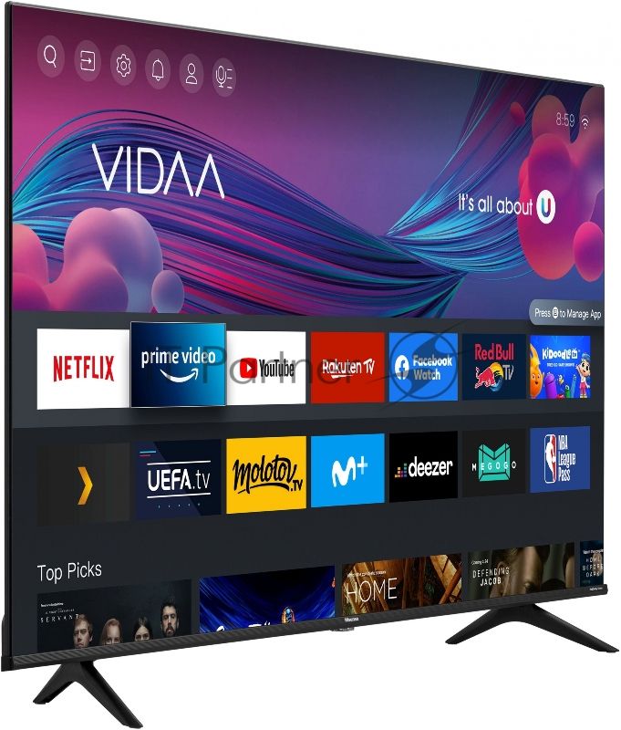 Телевизор Hisense 85" 85A6BG черный LED UHD 60Hz Smart