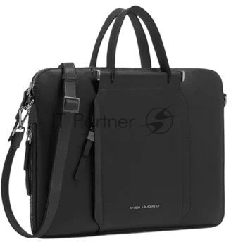 Деловая сумка женская Piquadro Circle CA6698W92/N с отделением для ноутбука 14" черная натур.кожа