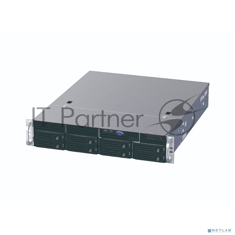 Серверный корпус 2U rackmount, 8+1 trays, 550W CRPS PSU(1+1) / 21" depth chassis / Supports ATX, Micro-ATX and Mini-ITX motherboards