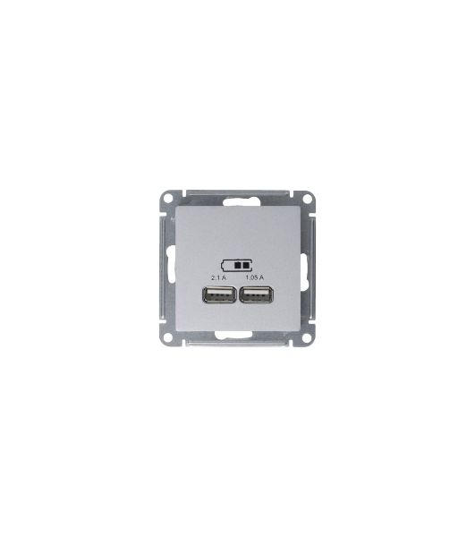 Механизм розетки USB AtlasDesign 5В 1порт х 2.1А 2порта х 1.05А жемчуг SchE ATN000433
