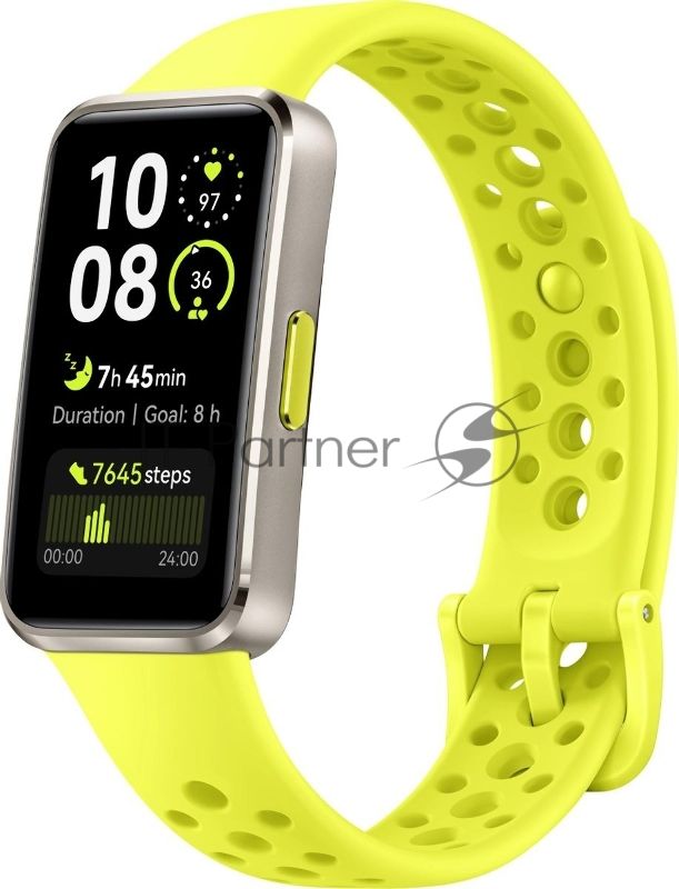 Фитнес-браслет Huawei Band 10 Aluminium NRA-B29 серебристый / зеленый