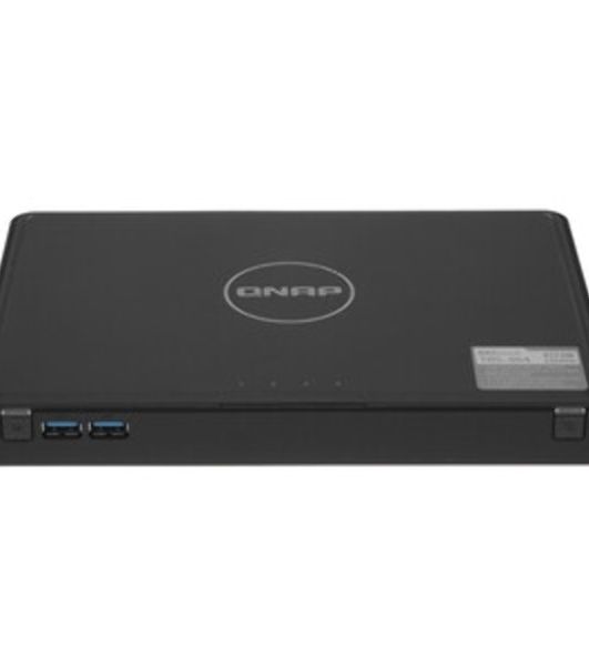 Сетевой RAID накопитель SMB QNAP TbS-464-8G NAS 4-bay M.2 NVMe, Intel Celeron N5105 4-core/4-thread 2.0-2.9 GHz, 8 Gb DDR4, 2 x 2.5 GbE, 2xUSB 3.2 Gen 1 port, 3xUSB 2.0 port, 2xHDMI Output