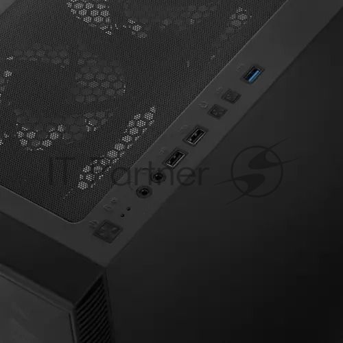 Компьютерный корпус Montech X3 GLASS, без БП, ATX 6x120мм 2xUSB 3.0 1xUSB3.1 audio bott PSU, черный