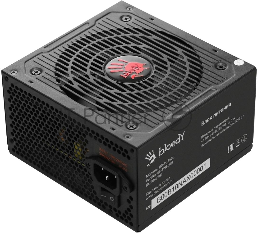 Блок питания Bloody BD-PS550B, 550Вт, 80 PLUS Bronze, 120мм, черный