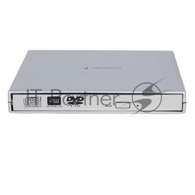 Оптический привод внешний с интерфейсом USB 2.0 Gembird DVD-USB-02-SV пластик, серебро