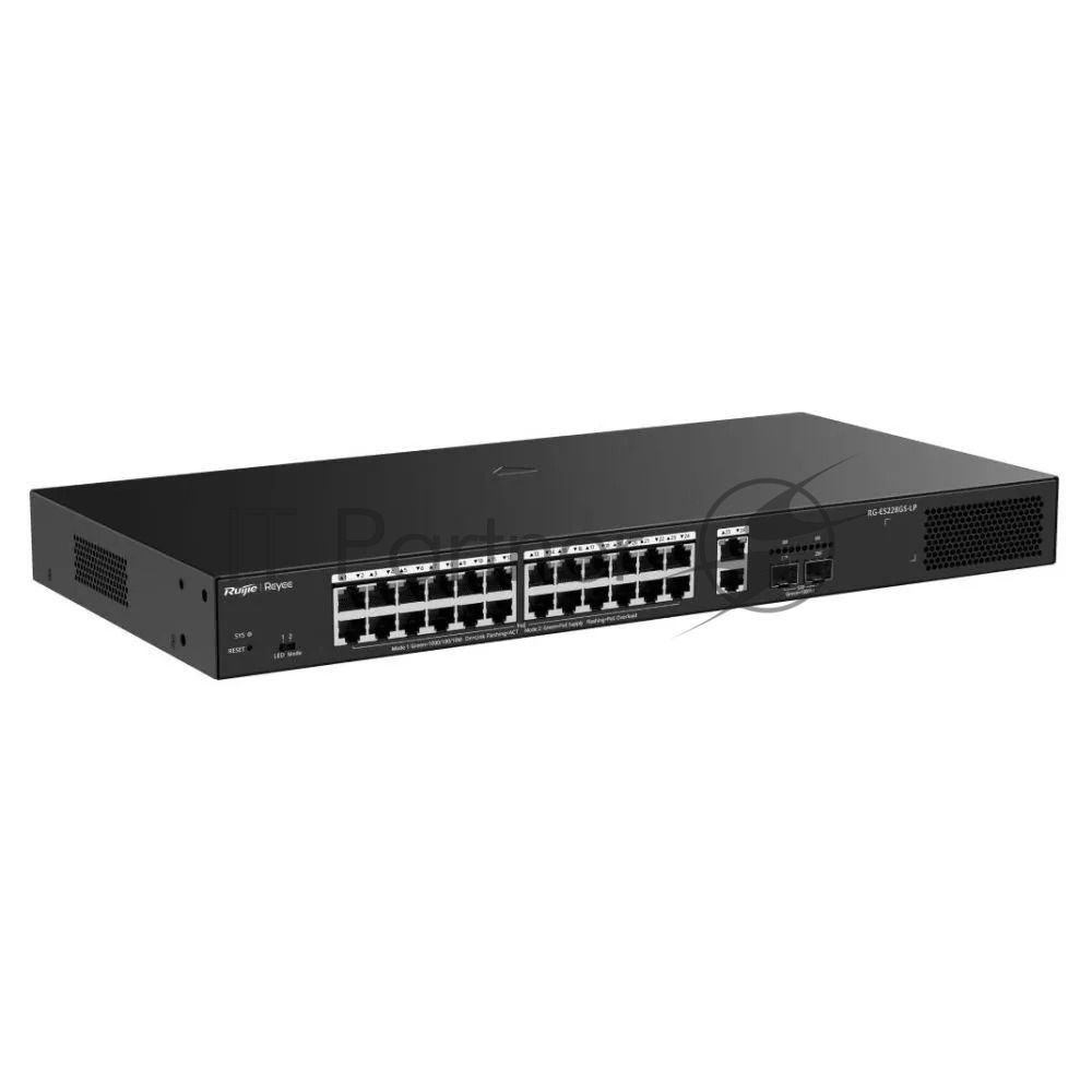 Коммутатор Ruijie Reyee RG-ES228GS-LP, 24×1 Гбит/с PoE + 2×1 Гбит/с + 2×1 Гбит/с SFP Uplink, настраиваемый